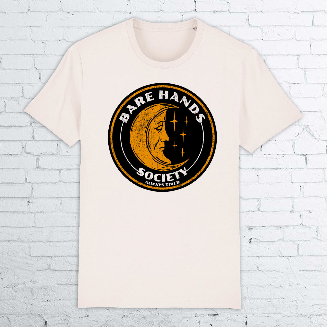 BHS "ALWAYS TIRED" ORGANIC COTTON UNISEX vintage WHITE T-SHIRT