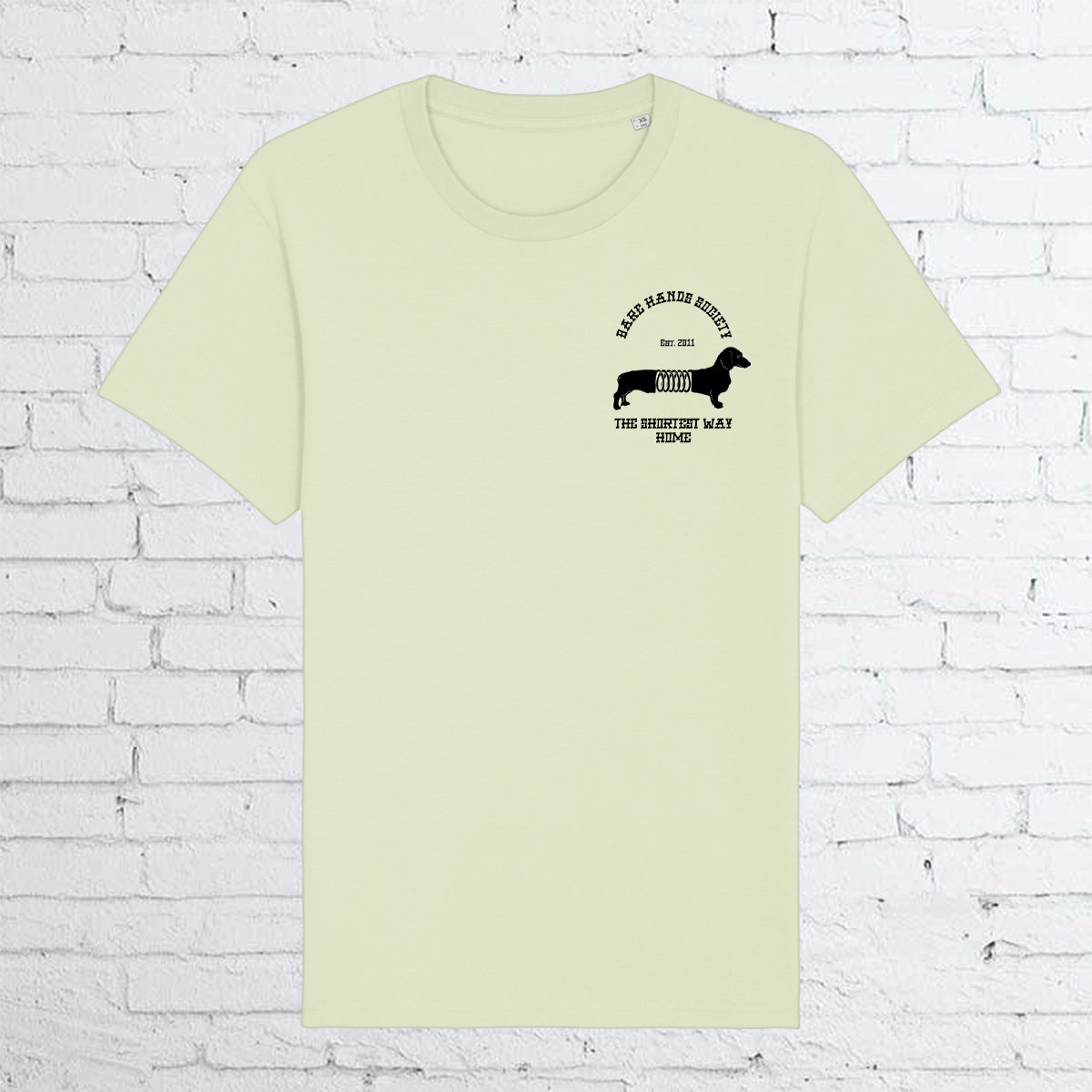 BHS "THE SHORTEST WAY HOME" ORGANIC COTTON STEM GREEN UNISEX T-SHIRT