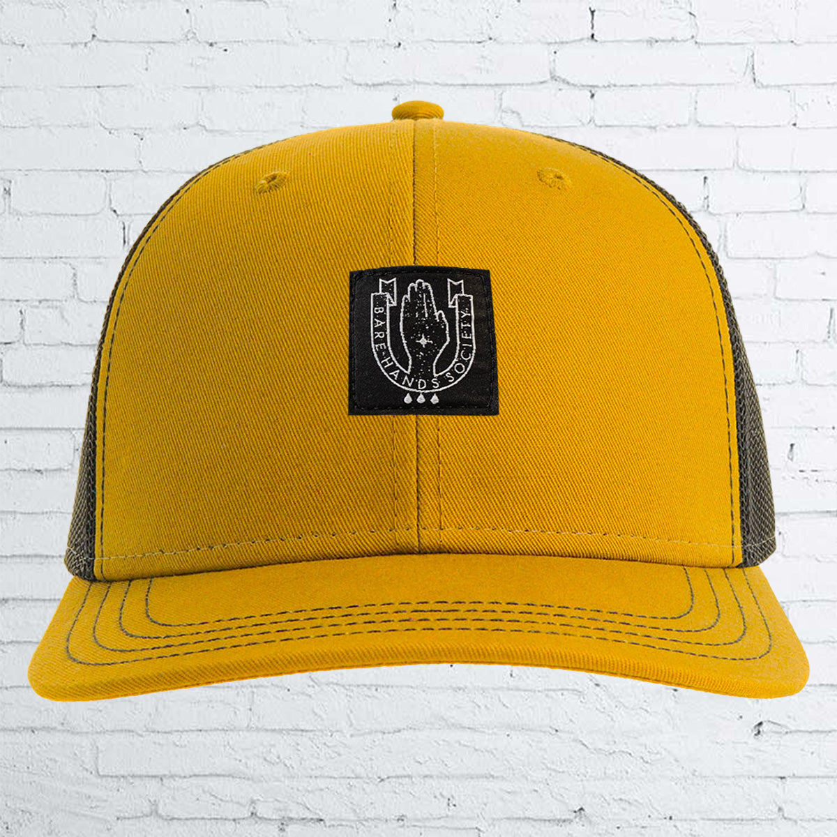 BHS LOGO LABEL SIX Panel CANVAS Trucker Cap