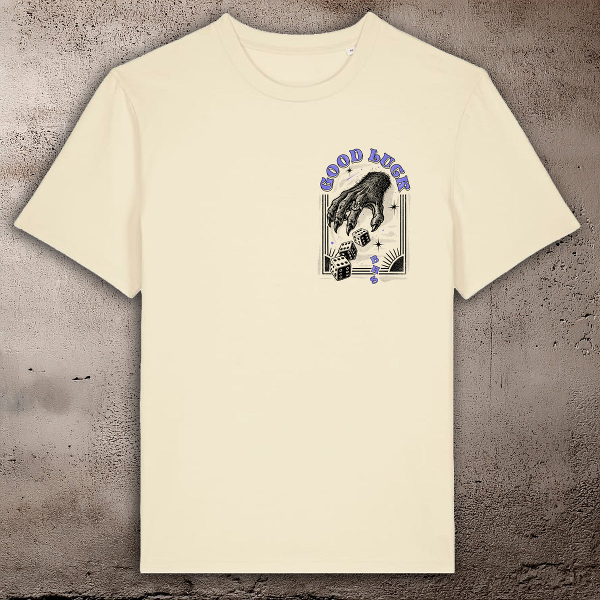 BHS "GOOD LUCK" ORGANIC COTTON UNISEX HONEY PAPER T-SHIRT