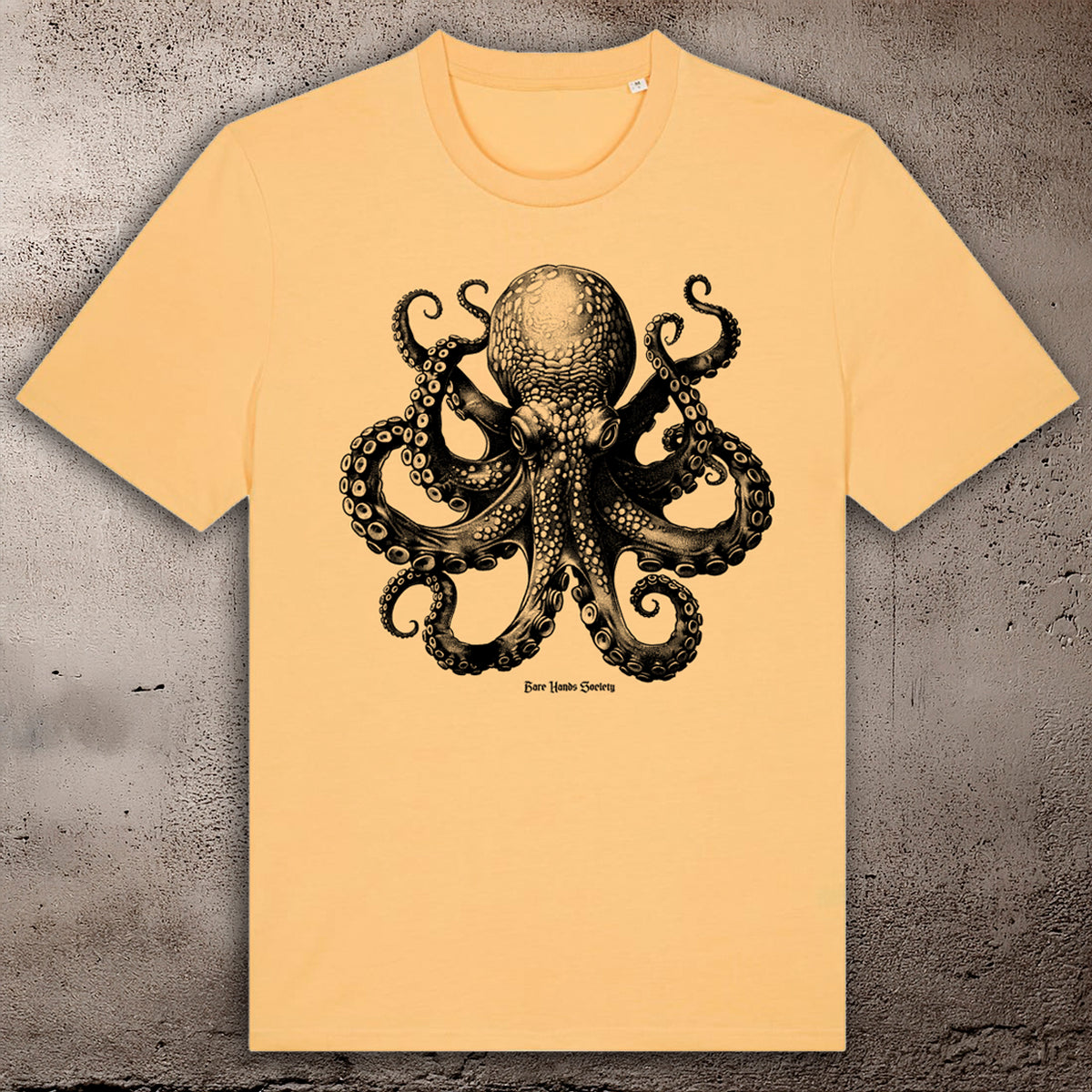 BHS "OCTOPUS" ORGANIC COTTON UNISEX YELLOW T-SHIRT