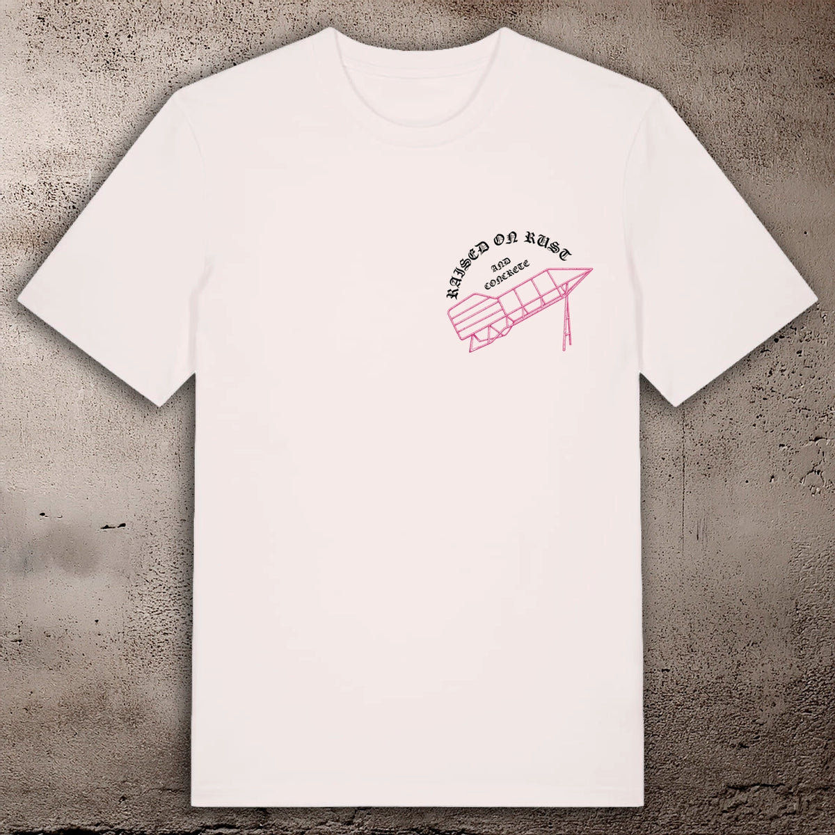 BHS "PINK PLAYGROUND" ORGANIC COTTON UNISEX VINTAGE WHITE T-SHIRT