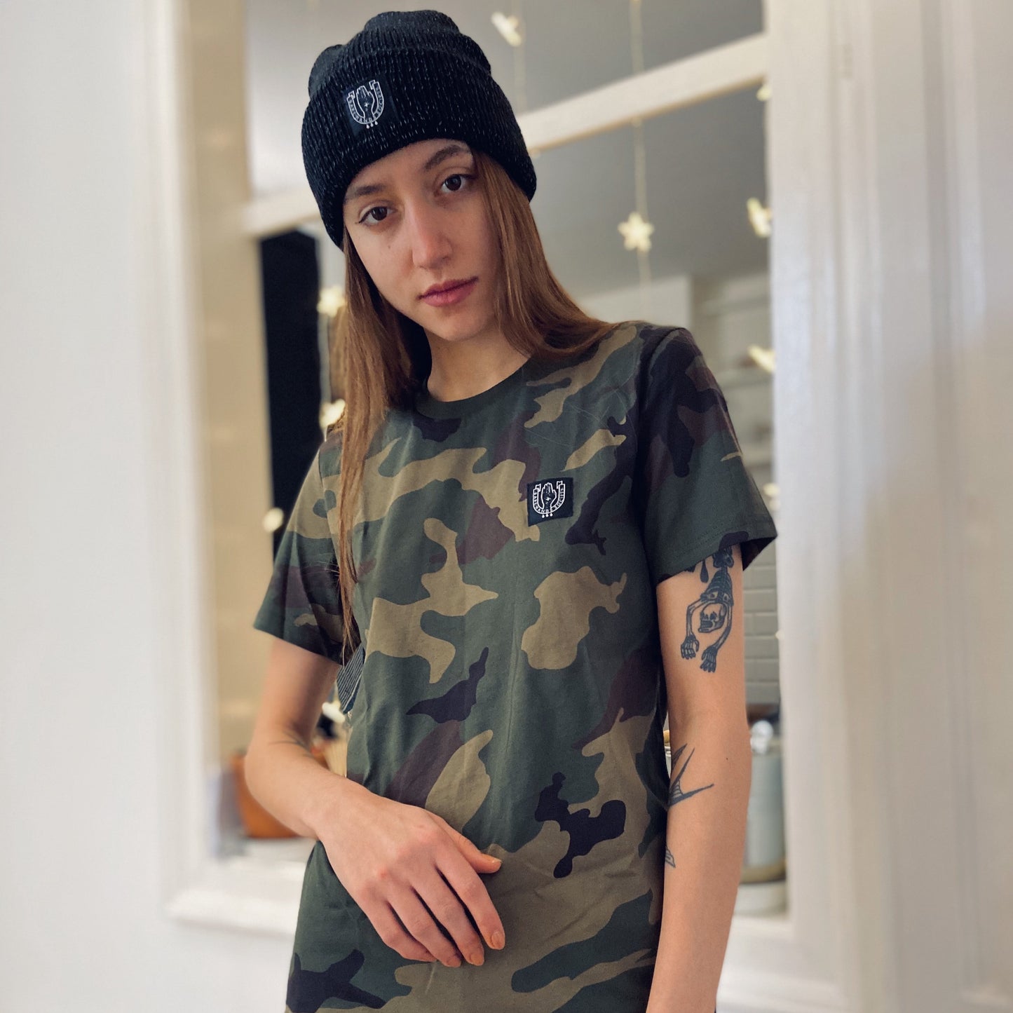 Bare Hands Society SQUARE LOGO HERITAGE BEANIE