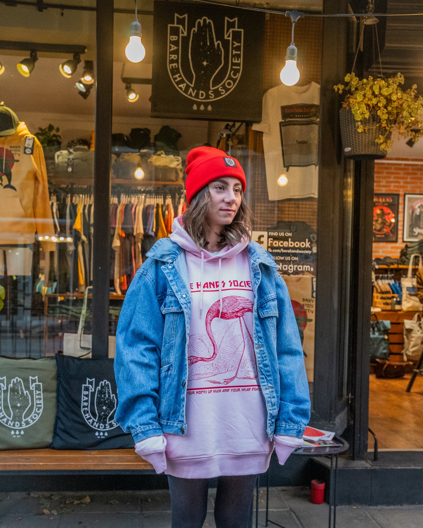 BHS FLAMINGO UNISEX PINK HOODIE