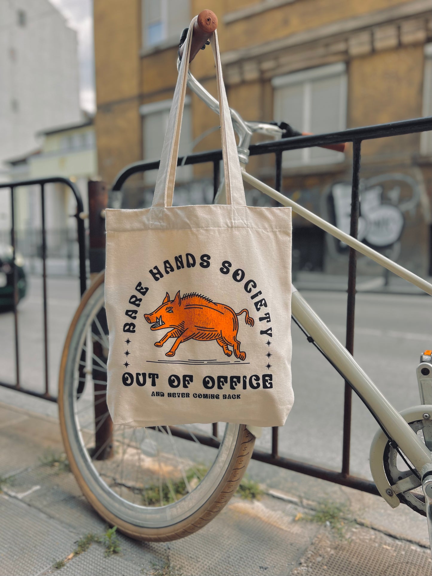 BHS OUT OF OFFICE Natural Totebag