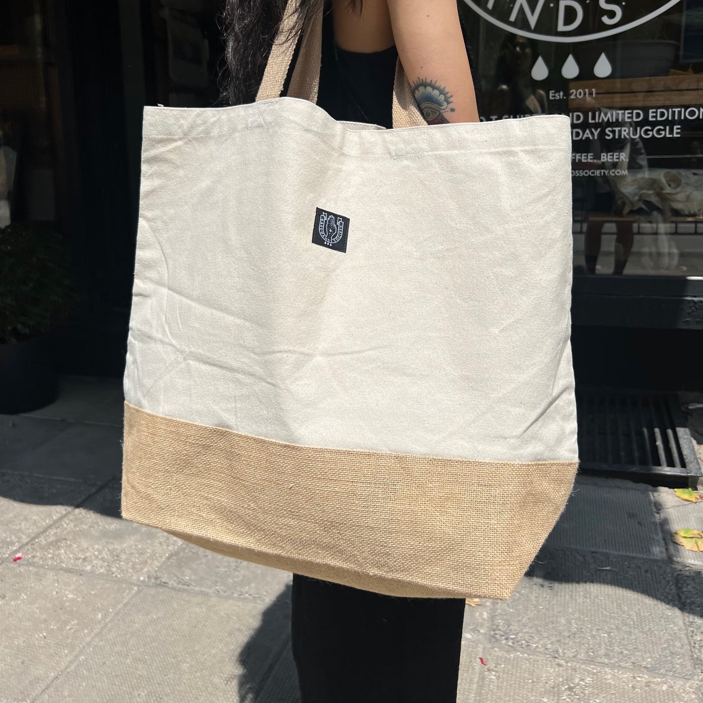 BHS Jute Base Canvas Tote XL
