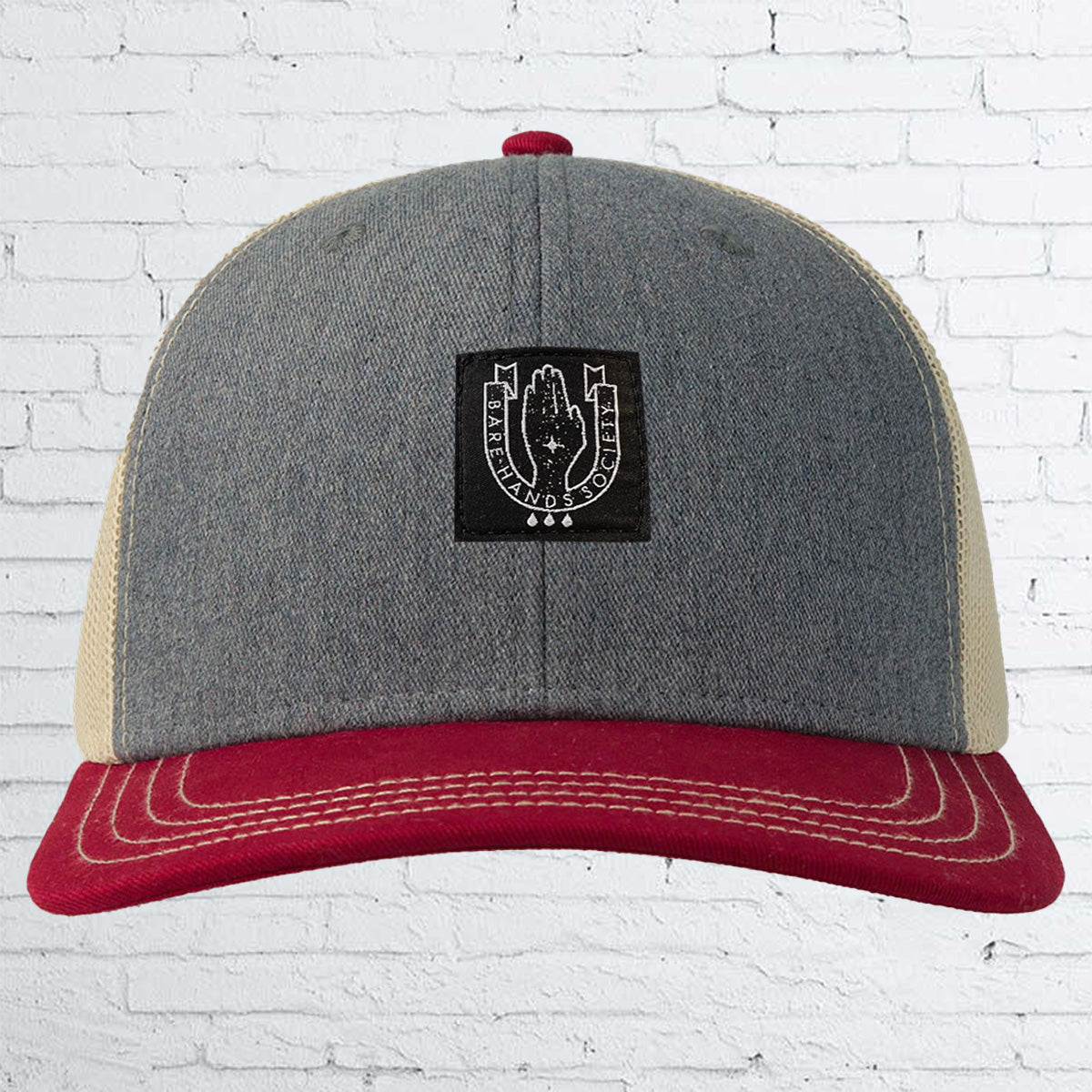 BHS LOGO LABEL SIX Panel CANVAS Trucker Cap