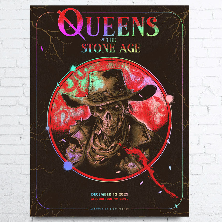 QOTSA RAINBOW FOIL Limited Edition Poster ALBUQUERQUE 2023