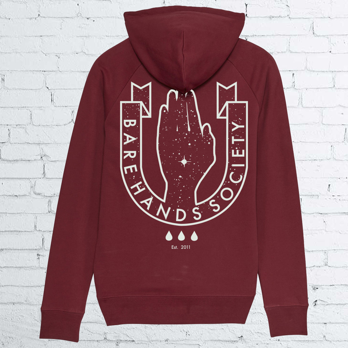 BHS "LOGO" UNISEX BURGUNDY HOODIE
