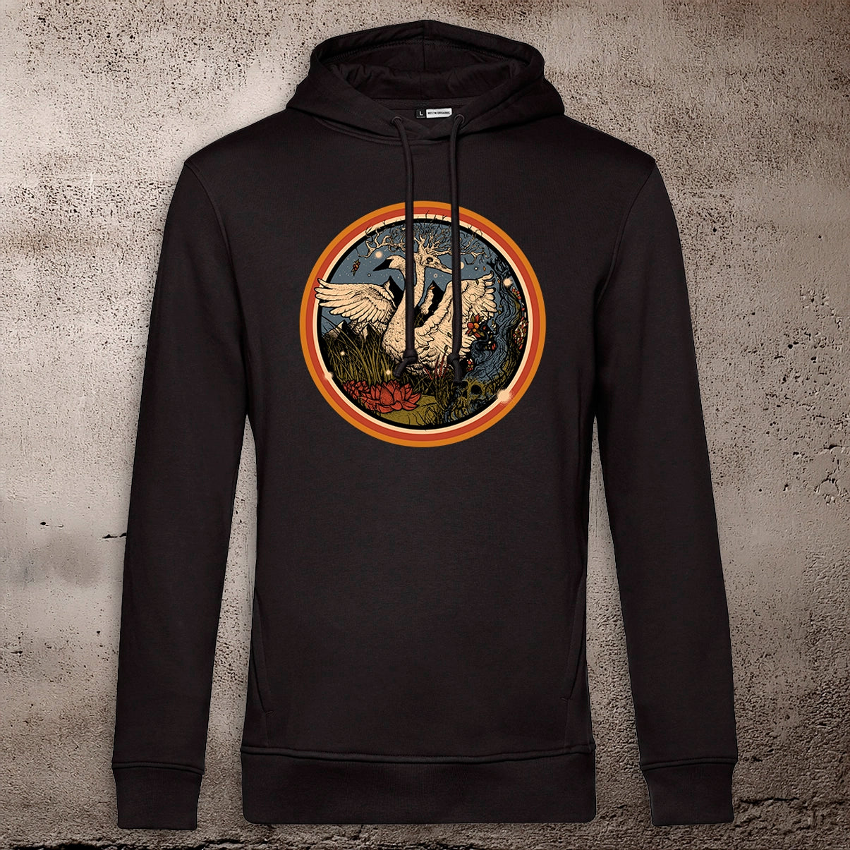 BHS SWANS UNISEX BLACK HOODIE