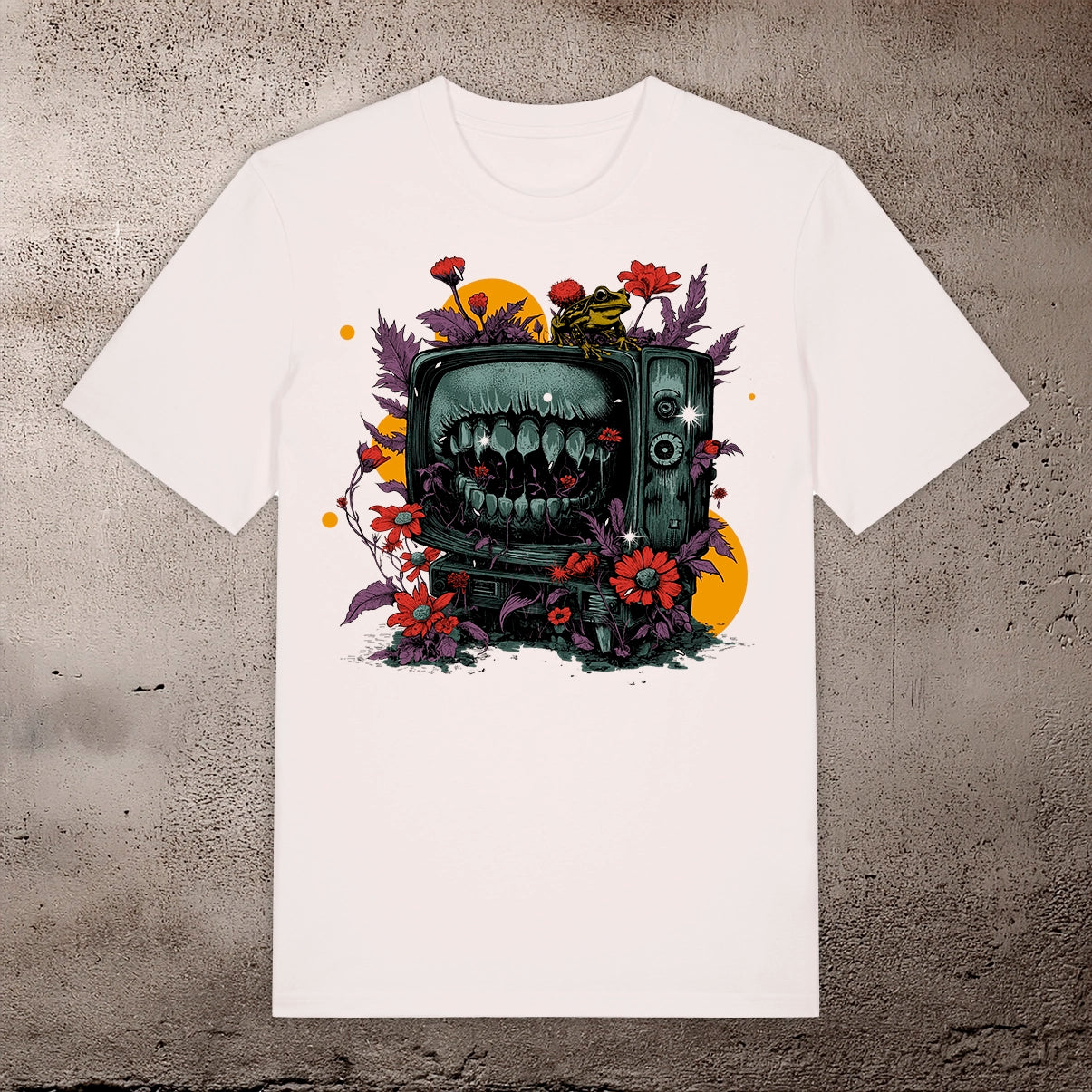 BHS "BETTER LOVERS" ORGANIC COTTON UNISEX VINTAGE WHITE T-SHIRT