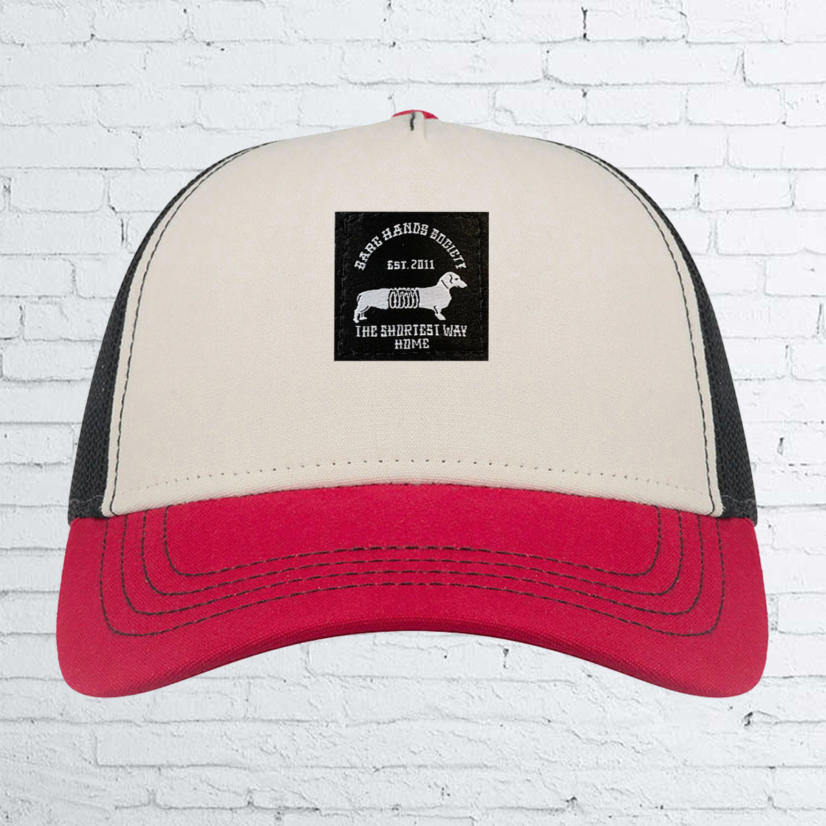 BHS DOG LABEL Five Panel CANVAS Trucker Cap