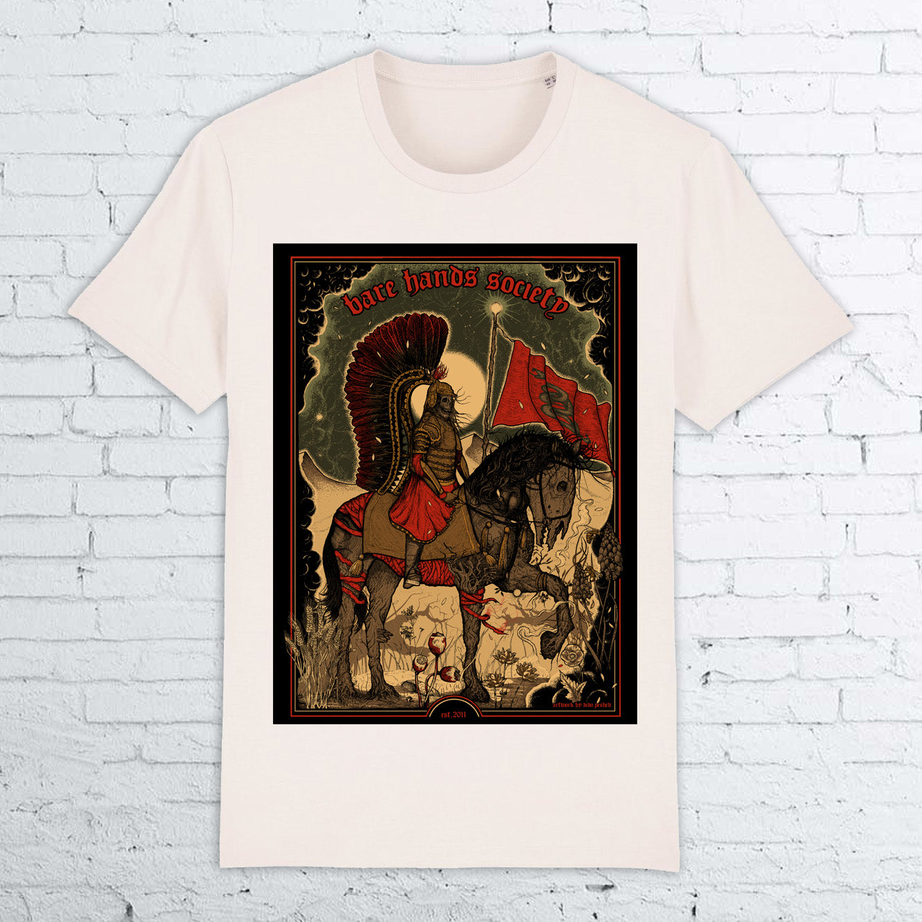 THE WINGED HUSSAR ORGANIC COTTON LIMITED EDITION vintage white T-SHIRT