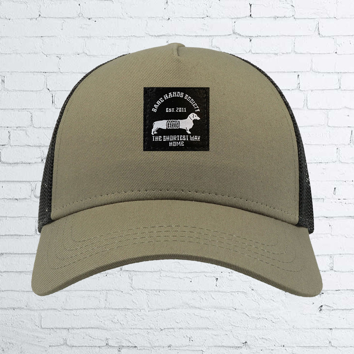 BHS DOG LABEL Five Panel CANVAS Trucker Cap