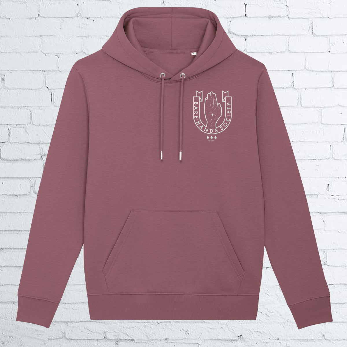 BHS "LOGO" UNISEX HIBISCUS ROSE HOODIE