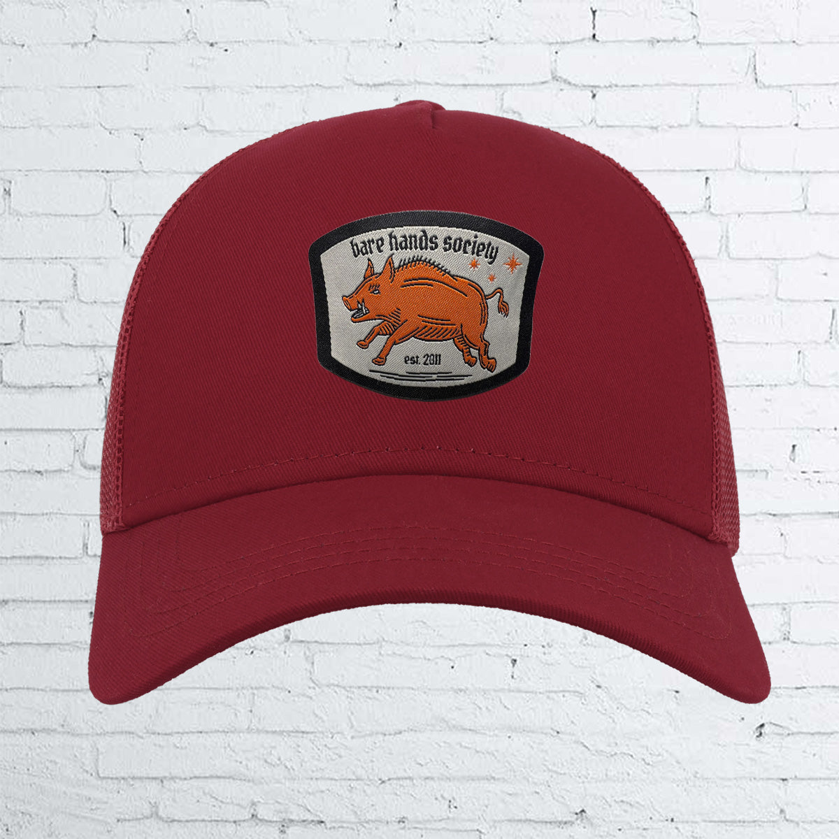 BHS "OUT OF OFFICE" LABEL Five Panel CANVAS Trucker Cap