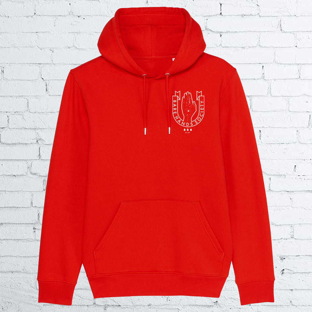 BHS "LOGO" UNISEX BRIGHT RED HOODIE