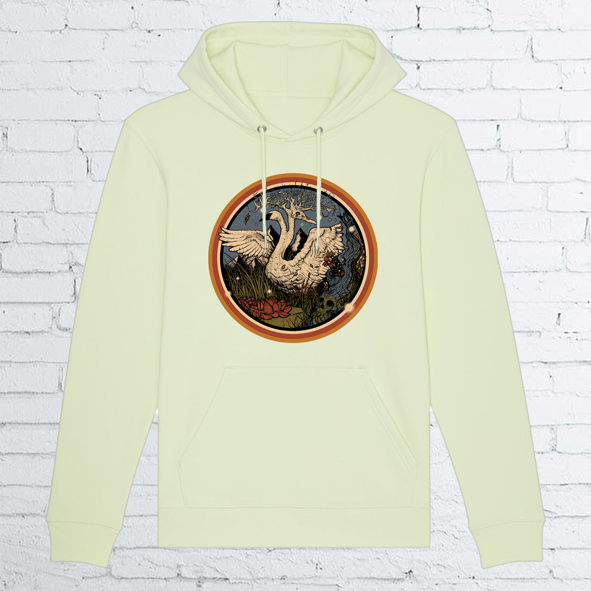 BHS "SWANS" UNISEX STEM GREEN HOODIE