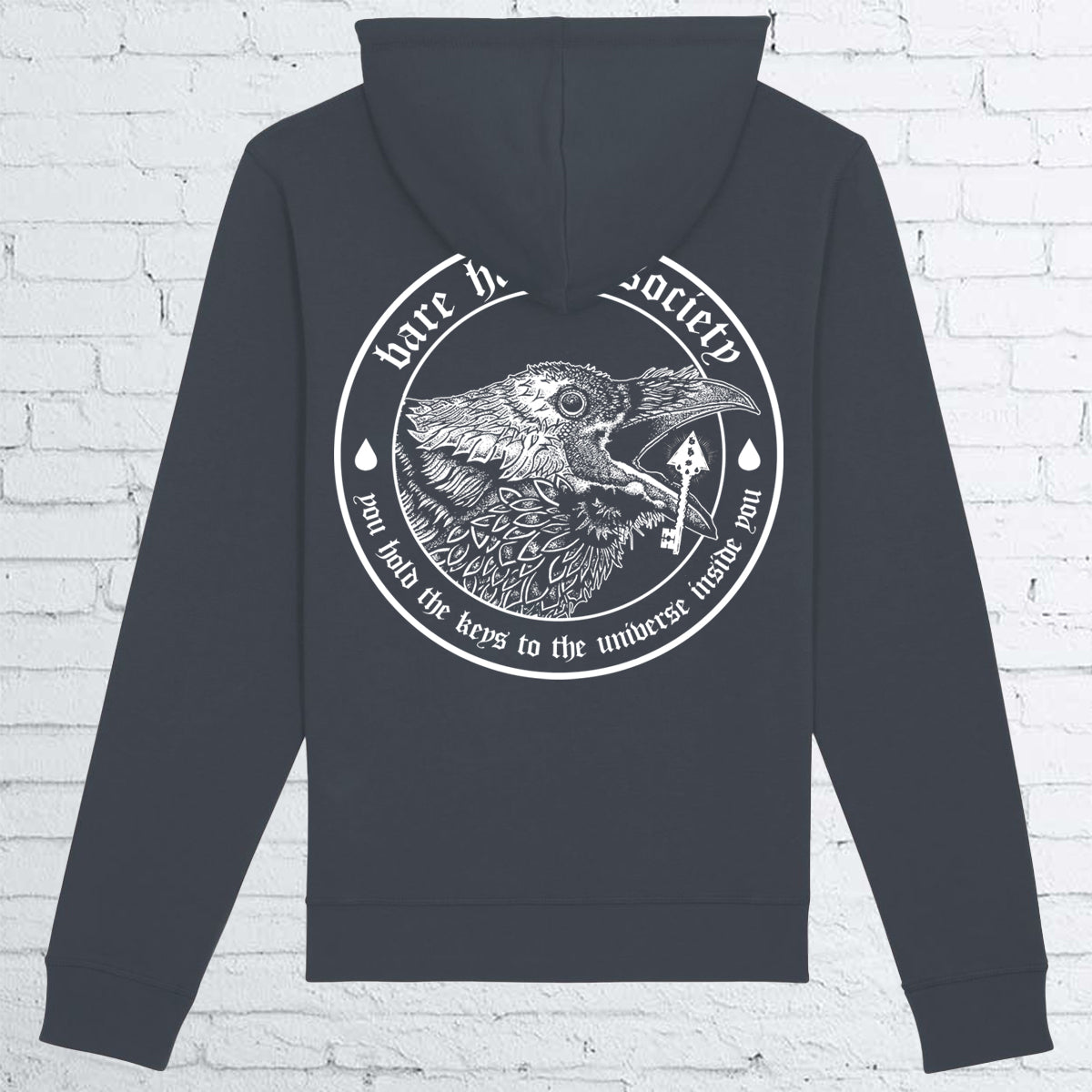BHS CROW UNISEX INDIA INK HOODIE