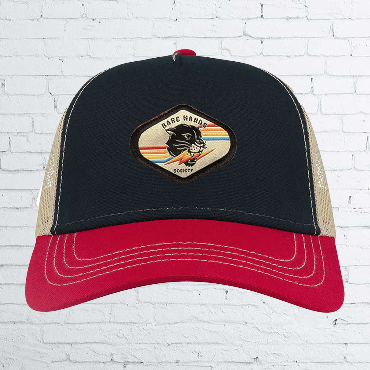 BHS PUMA LABEL Five Panel CANVAS Trucker Cap