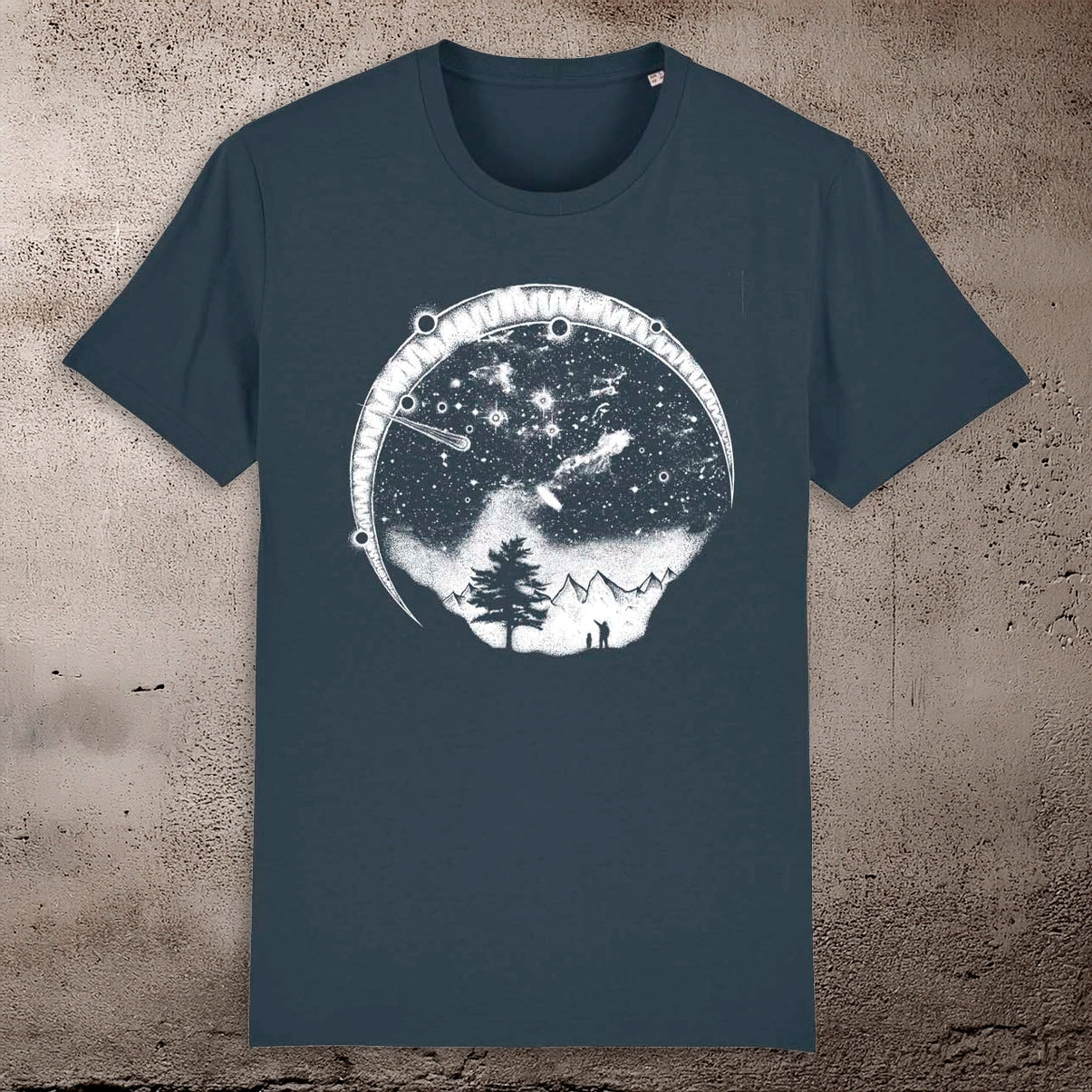 BHS STARRY SKY ORGANIC COTTON UNISEX INDIA INK T-SHIRT