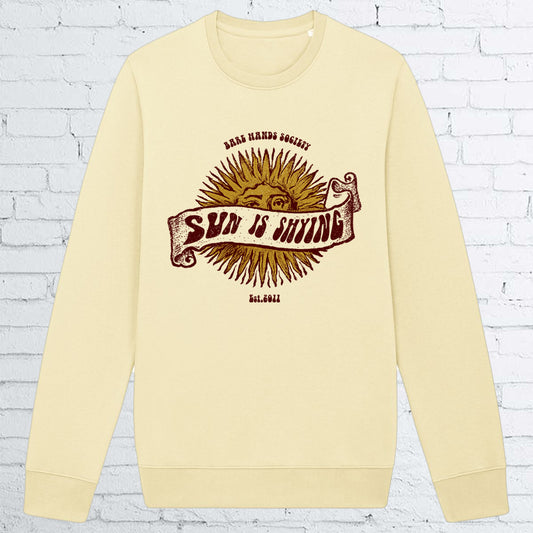 BHS "SUN IS SHYING" BUTTER UNISEX CREWNECK