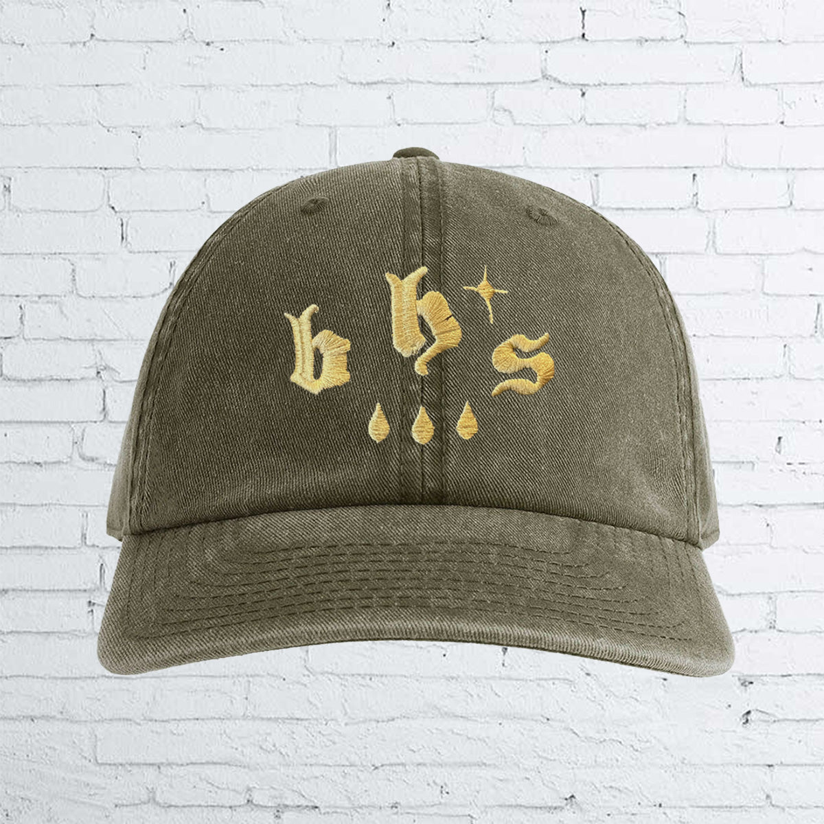 BHS DROPS EMBROIDERY Six Panel Vintage Cap