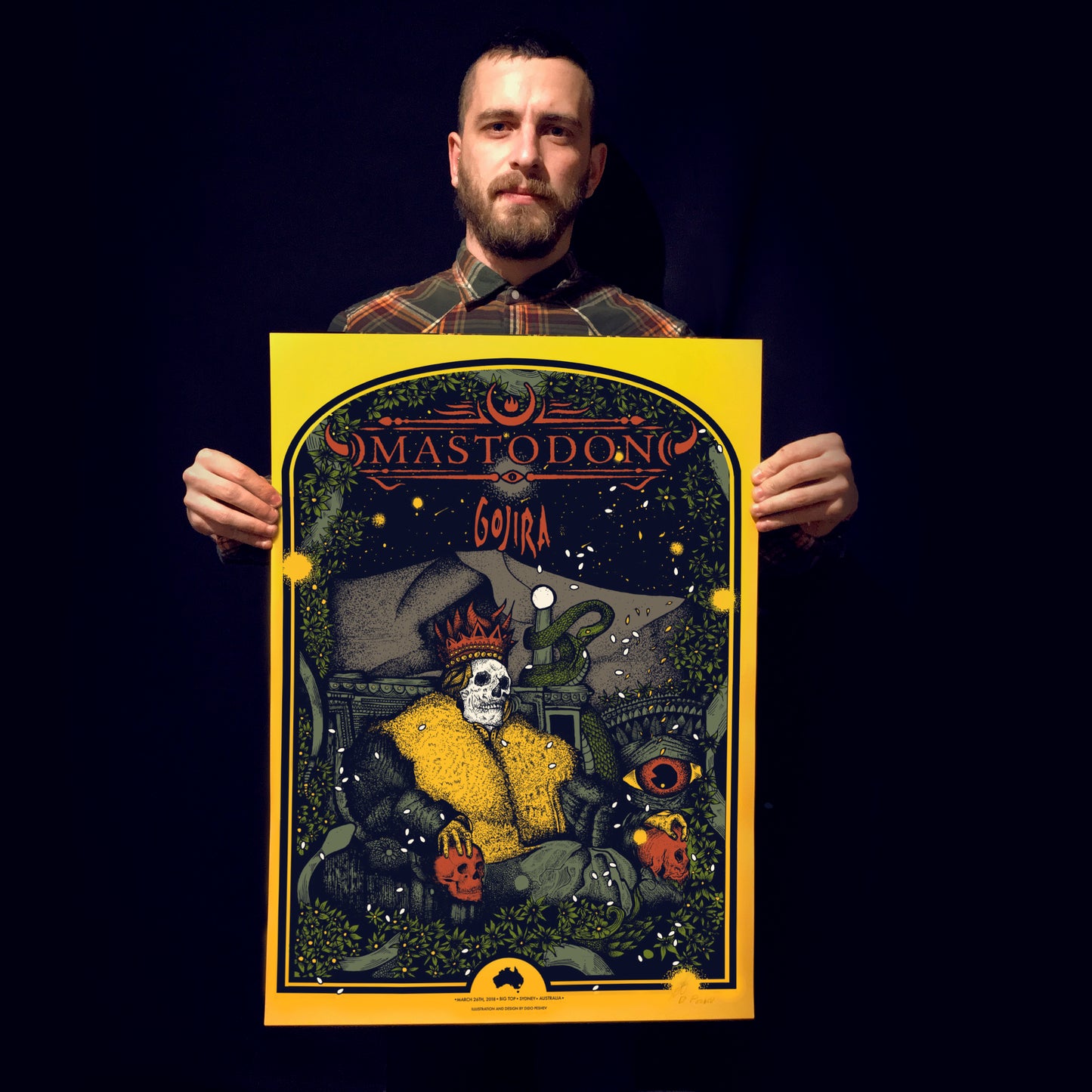 MASTODON / GOJIRA Limited Edition Screen Printed Poster 2018