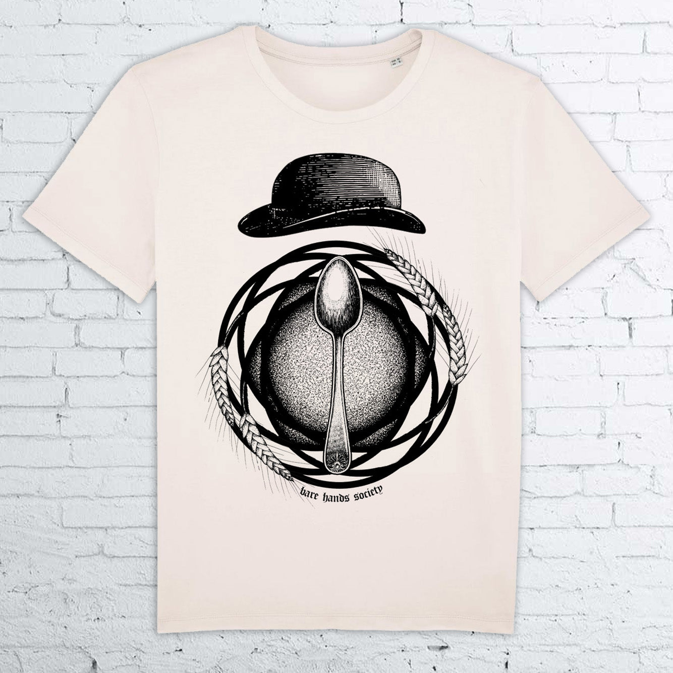 BHS SPOON ORGANIC COTTON NATURAL UNISEX T-SHIRT