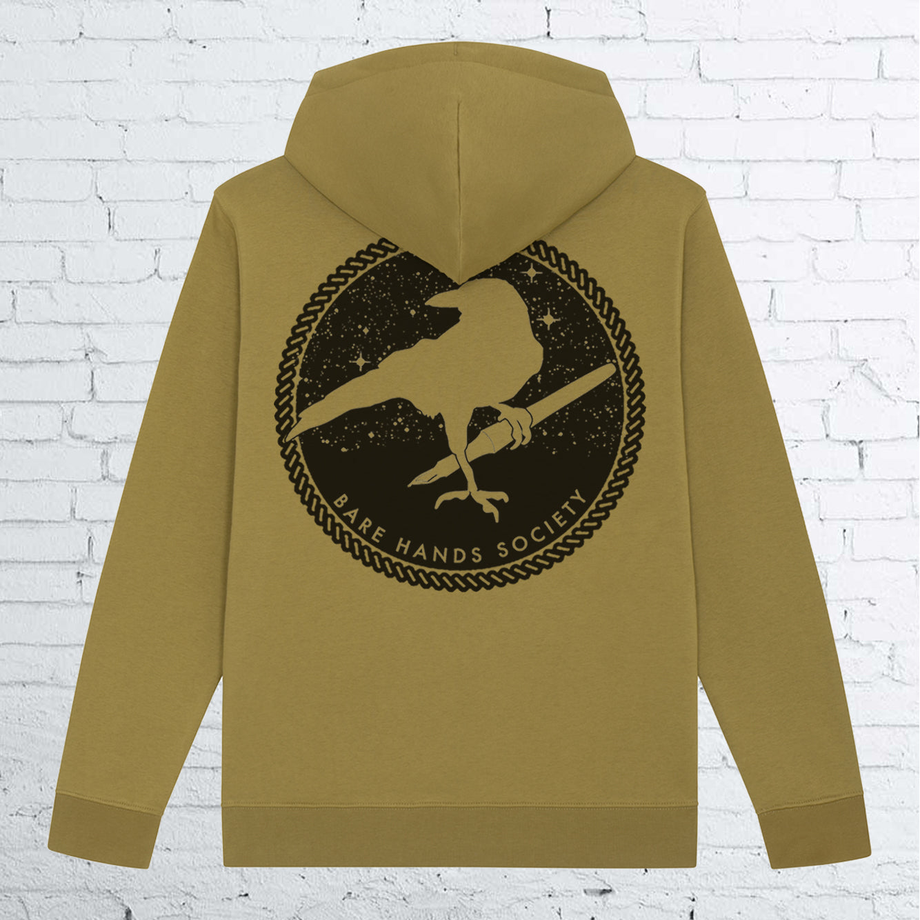 BHS PEN CROW UNISEX OLIVE OIL HOODIE