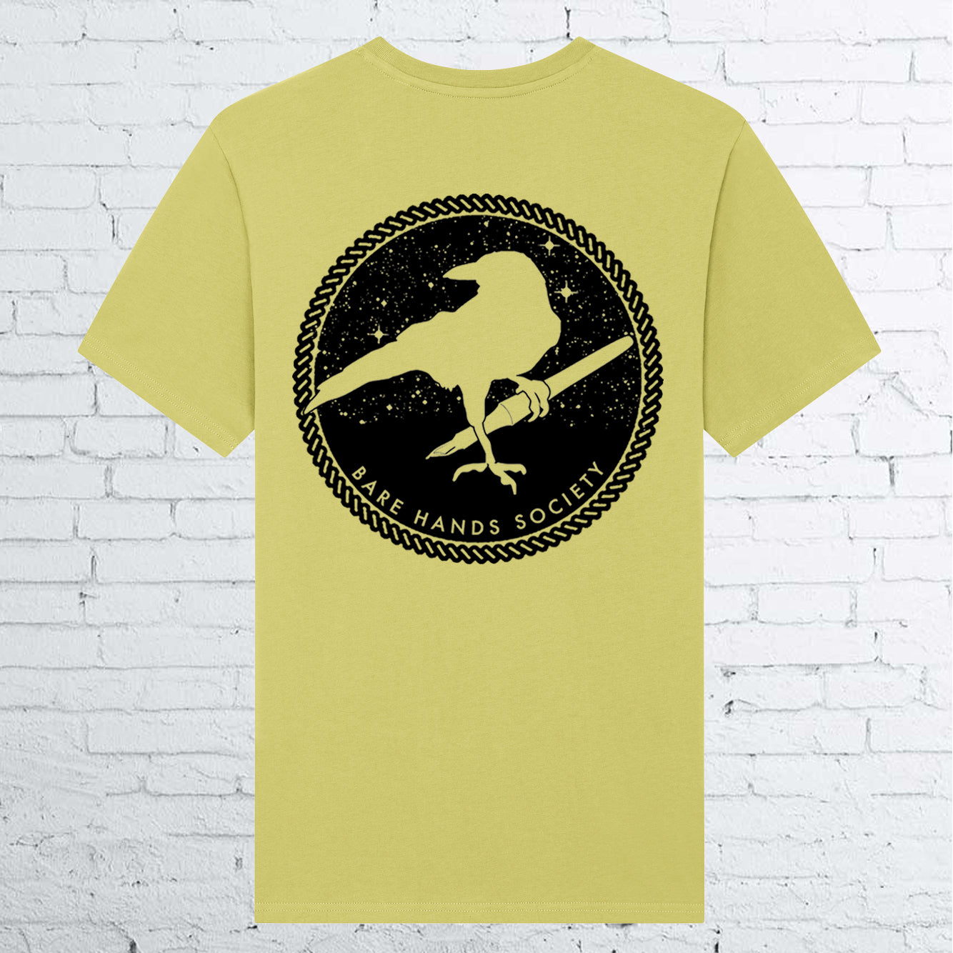 BHS PEN CROW ORGANIC COTTON LINDEN GREEN UNISEX T-SHIRT