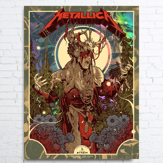 METALLICA RAINBOW FOIL Limited Edition Poster PRAGUE 2022