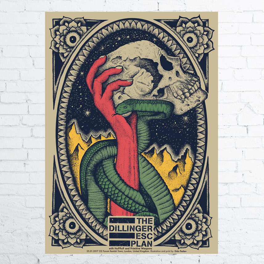 THE DILLINGER ESCAPE PLAN Limited Edition Screen Print 2017