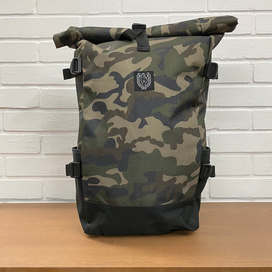 Block Roll-Top Backpack