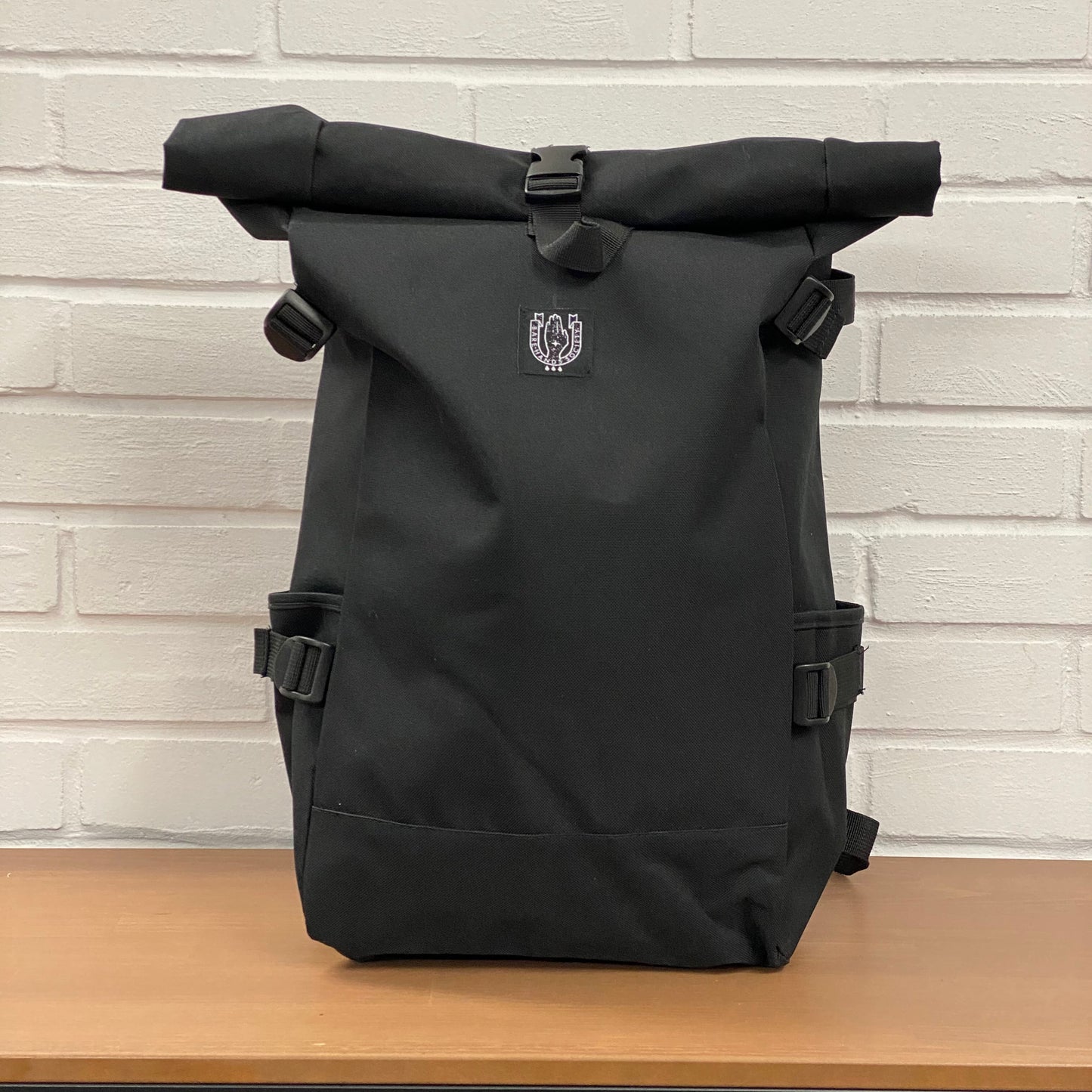 Block Roll-Top Backpack