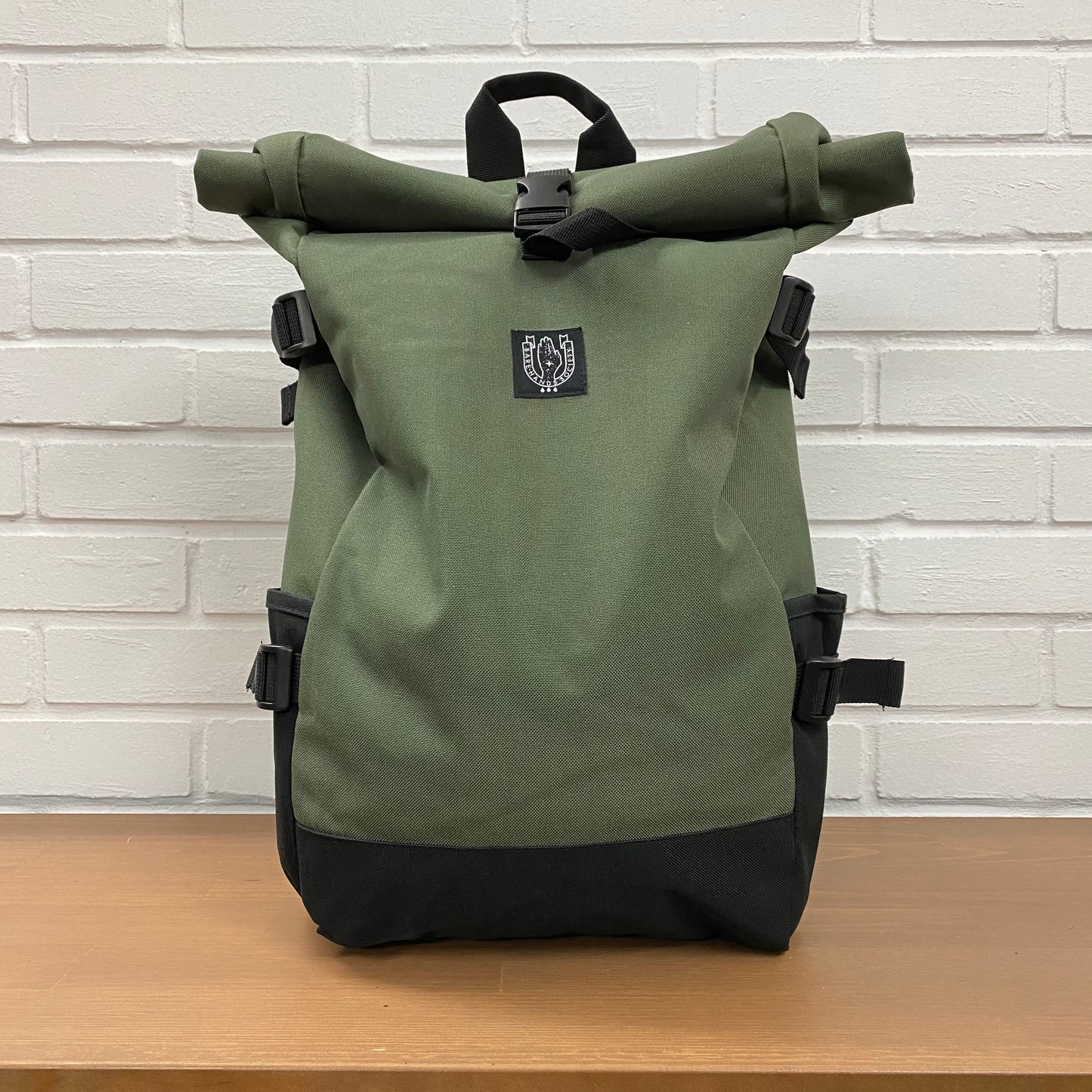 Block Roll-Top Backpack