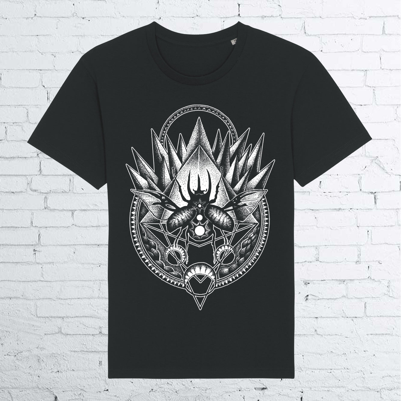 BHS SCARAB ORGANIC COTTON UNISEX BLACK T-SHIRT