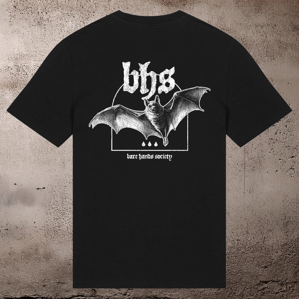 BHS BAT UNISEX BLACK T-SHIRT