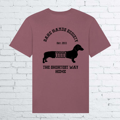 BHS "THE SHORTEST WAY HOME" ORGANIC COTTON HIBISCUS ROSE UNISEX T-SHIRT