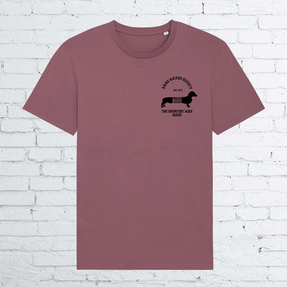 BHS "THE SHORTEST WAY HOME" ORGANIC COTTON HIBISCUS ROSE UNISEX T-SHIRT