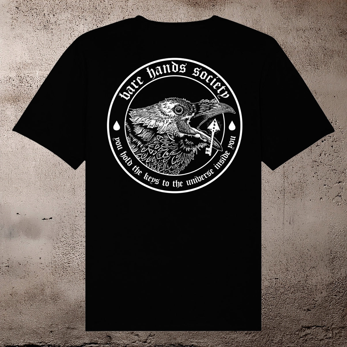 BARE HANDS SOCIETY CROW KEY UNISEX T-SHIRT