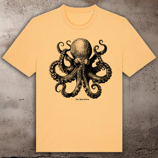 BHS "OCTOPUS" ORGANIC COTTON UNISEX YELLOW T-SHIRT