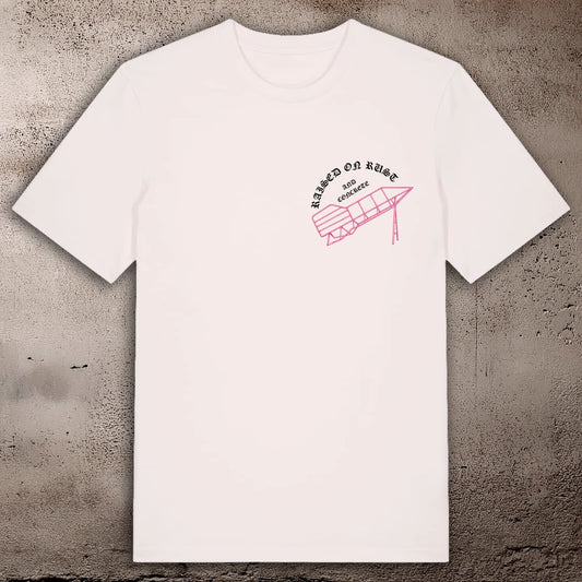 BHS "PINK PLAYGROUND" ORGANIC COTTON UNISEX VINTAGE WHITE T-SHIRT