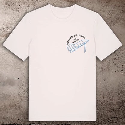 BHS "BLUE PLAYGROUND" ORGANIC COTTON UNISEX VINTAGE WHITE T-SHIRT