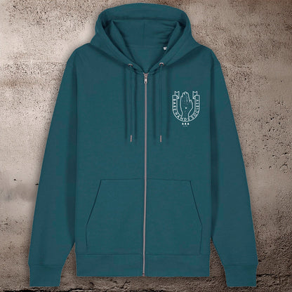 BHS "LOGO" ORGANIC COTTON UNISEX ZIP-THROUGH HOODIE