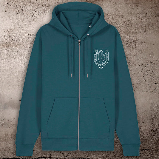 BHS "LOGO" ORGANIC COTTON UNISEX ZIP-THROUGH HOODIE