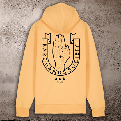 BHS "LOGO" ORGANIC COTTON ZIP-THROUGH UNISEX YELLOW HOODIE