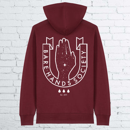 BHS LOGO UNISEX ZIP-THRU BURGUNDY HOODIE