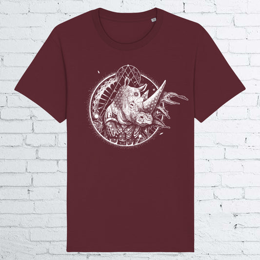 BARE HANDS SOCIETY RHINO ORGANIC COTTON UNISEX T-SHIRT