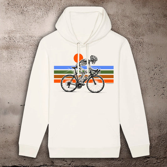 BHS "BIKER" RECYCLED ORGANIC COTTON UNISEX RAW WHITE HOODIE